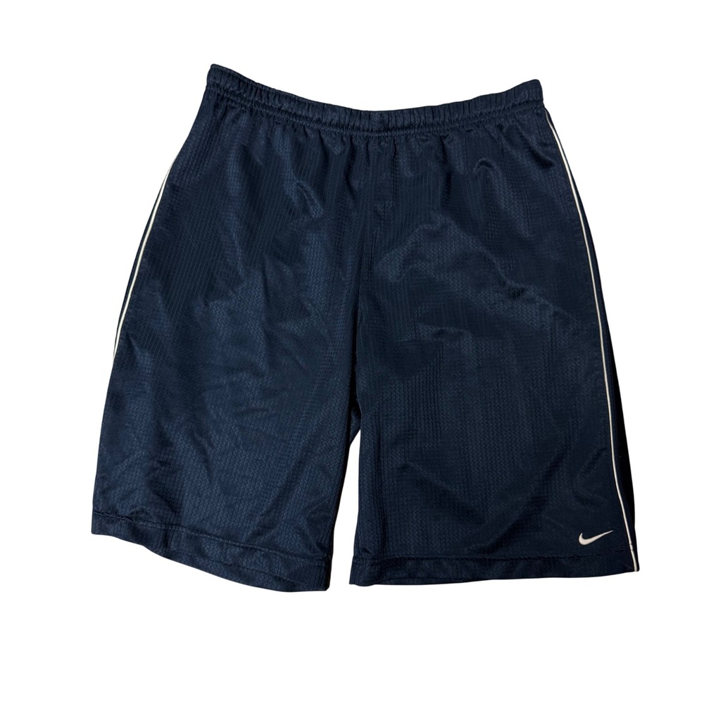 Nike Boys XL 18-20 Navy Blue Mesh Basketball Shorts Athletic Swoosh
